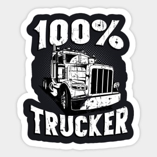 100% Trucker Sticker